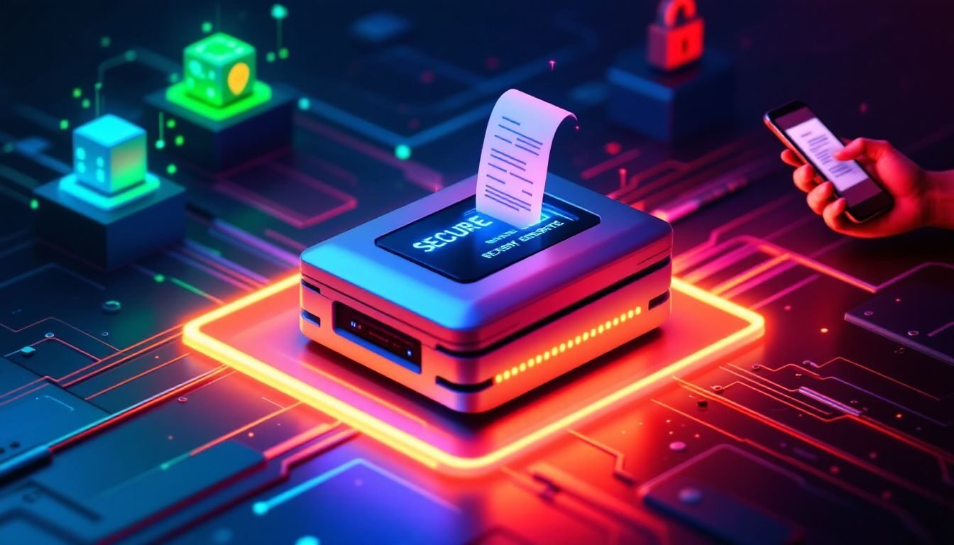 An image showing secure methods to protect cryptocurrency assets, including hardware wallets and secure transactions.